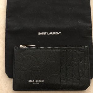 Saint Laurent Embossed Multi Card Holder
